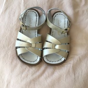 Gently Worn Gold Salt Water Sandals